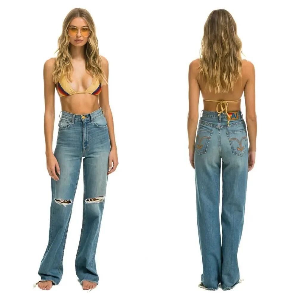 Aviator nation HI RISE WIDE-LEG GYPSY JEAN - VINTAGE 26"